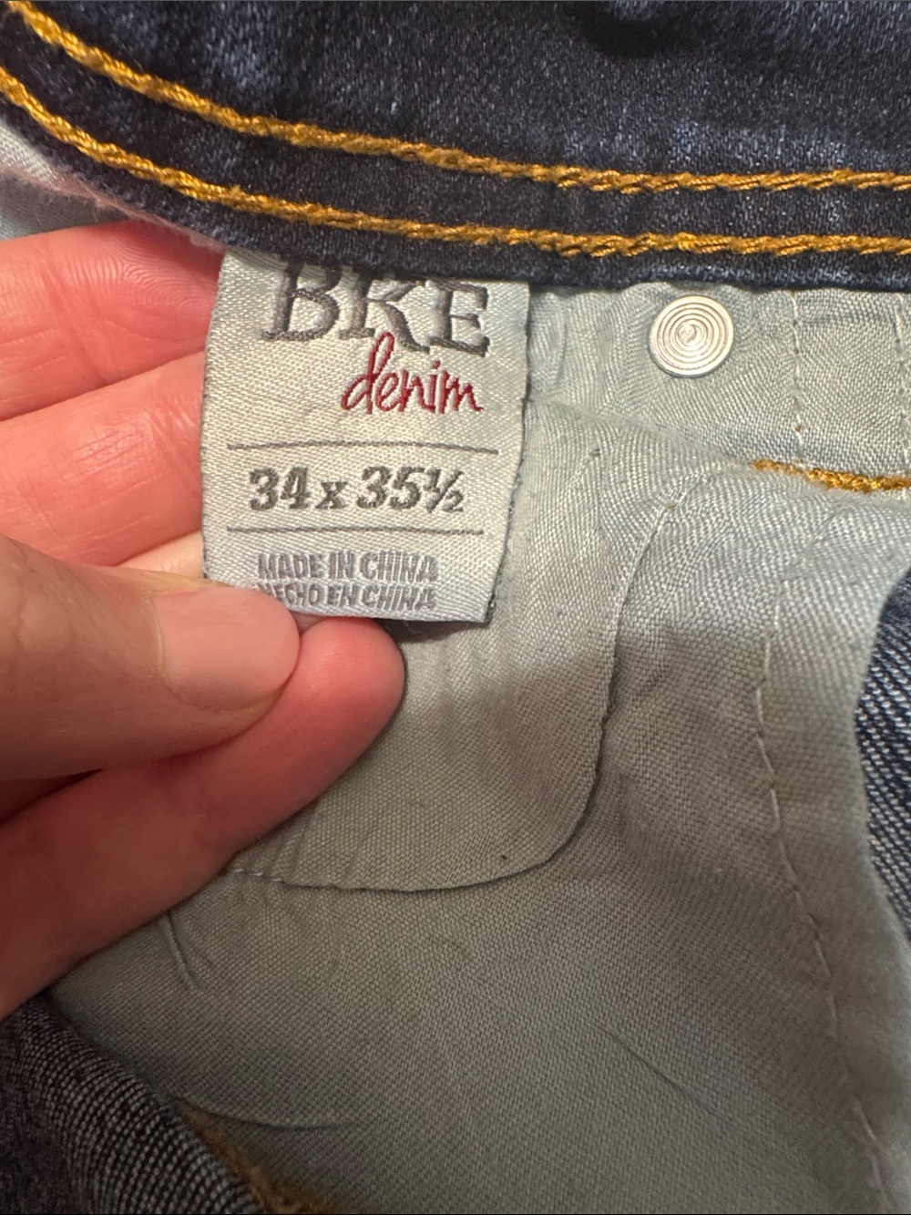 BKE Payton dark Wash straight leg size 34 XL - Picture 5 of 6